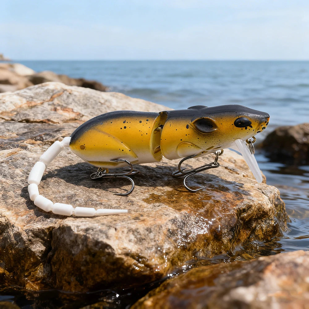 15.5CM Mouse Lure Artificial Plastic Mouse Fishing Lure Swimbait Rat Pike Bass Minnow close-up view