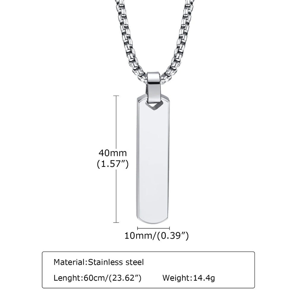 2pcs Vertical Layer Necklaces for Men Boys,Wateproof Stainless Steel Cuban Chain Colla close-up view