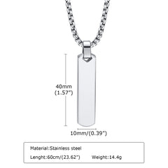 2pcs Vertical Layer Necklaces for Men Boys,Wateproof Stainless Steel Cuban Chain Colla close-up view