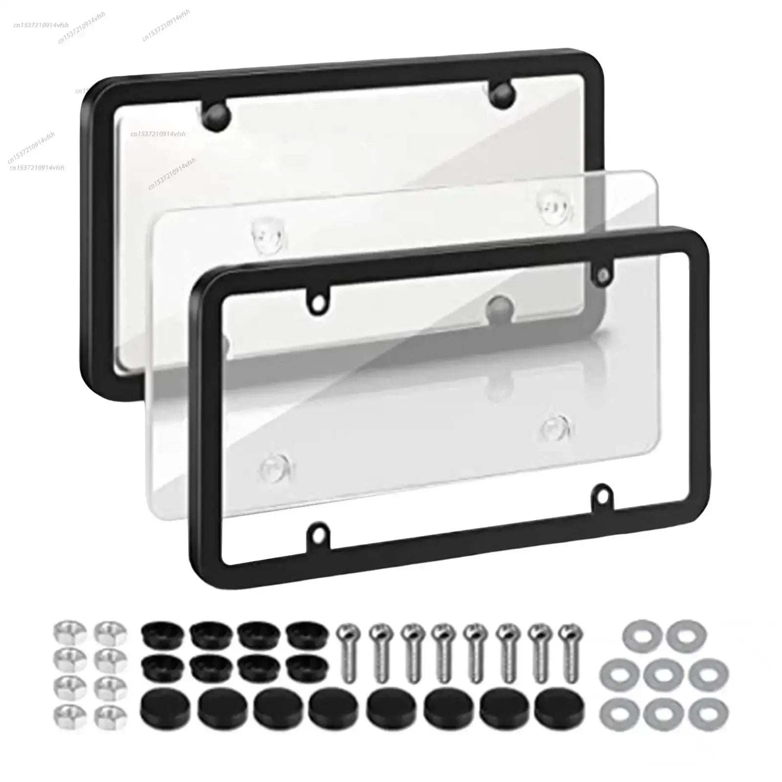 American car license plate frame, universal license plate holder, license plate bracke close-up view