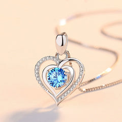 925 Sterling Silver 18k Gold Plated Necklace Single Sparkling Zircon Clavicle Chain for Women Weddin