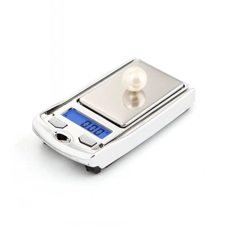 200g x 0.01g Mini Digital Pocket Scale | Precision Jewelry and Kitchen Scale close-up view