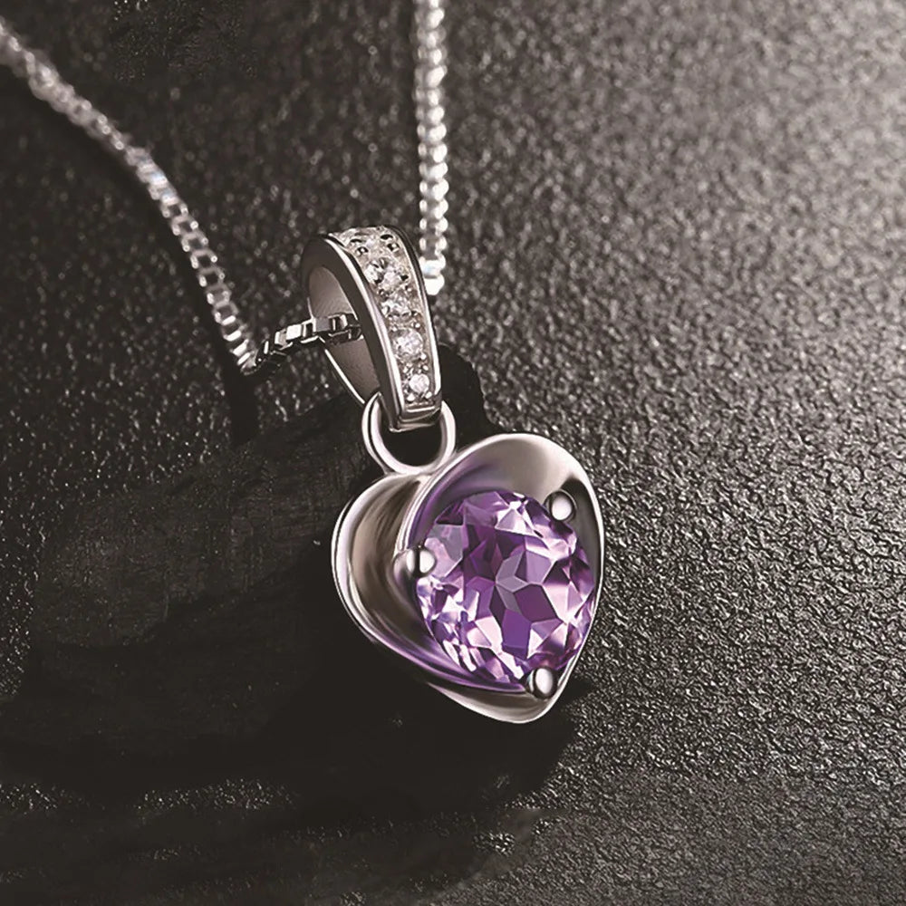 925 Silver Necklace Zircom for Women 18k Gold Plated Jewelry Pendant Birthday Party Gift Jewelry Ste
