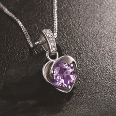 925 Silver Necklace Zircom for Women 18k Gold Plated Jewelry Pendant Birthday Party Gift Jewelry Ste