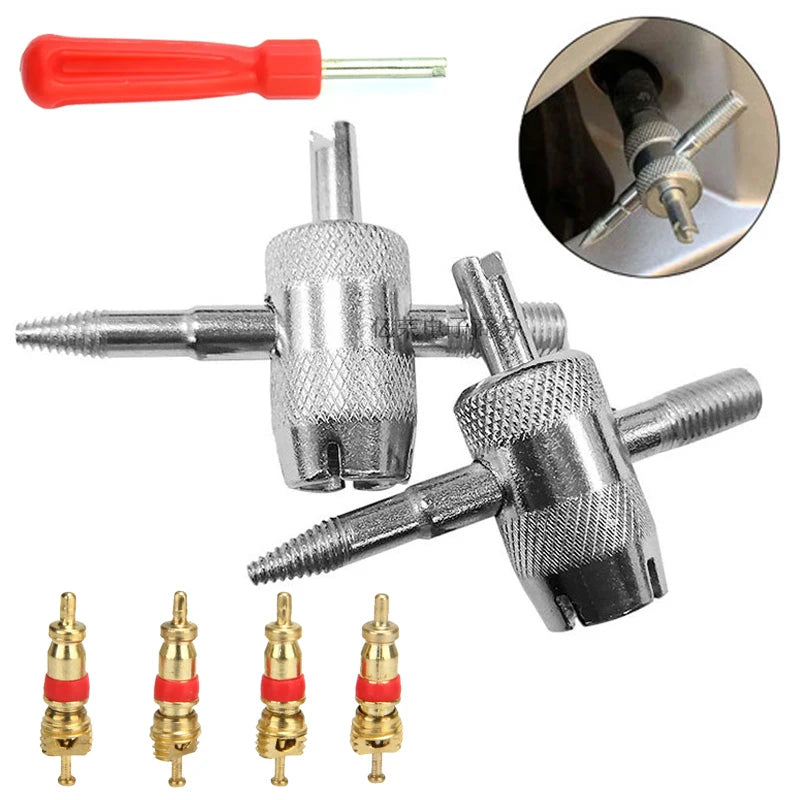 Tire Valve Stem Repair Kit Core Remover Re-Threader