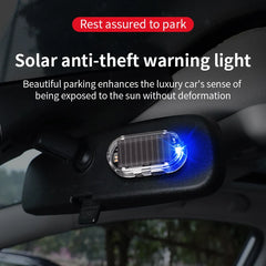 Solar Powered Car Warning Flashing Light | Interior LED Decorative Light