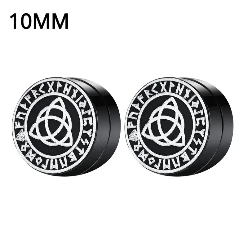 1Pairs Crystal Strong Magnetic Ear Stud Clip Earrings for Men Women, Punk Round Zircon close-up view