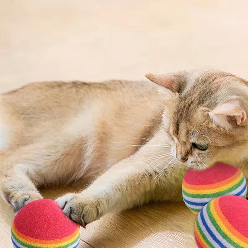 Ball Interactive Cat Dog Play Chewing Rattle Scratch Ball Training Balls Pet Toys close-up view