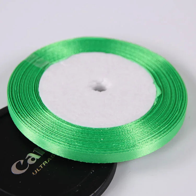 22 Meters/Roll 6mm Silk Satin Ribbons Christmas Halloween Birthday Party Gift Wrapping R detail view
