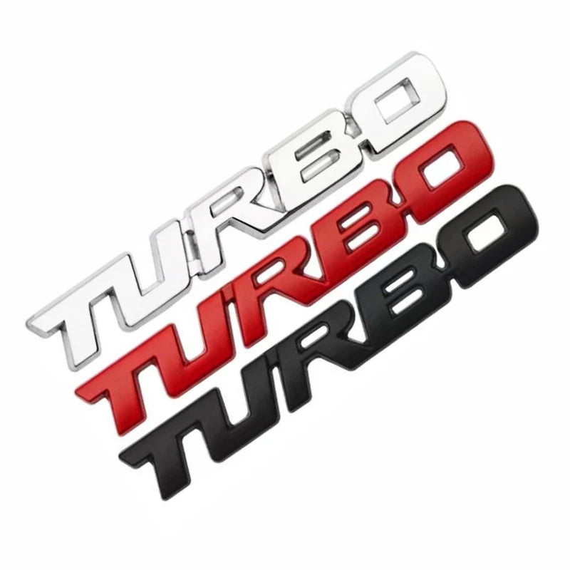 Turbocharged Metal Alloy 3D Car Sticker Badge - Onlytenbucks.com