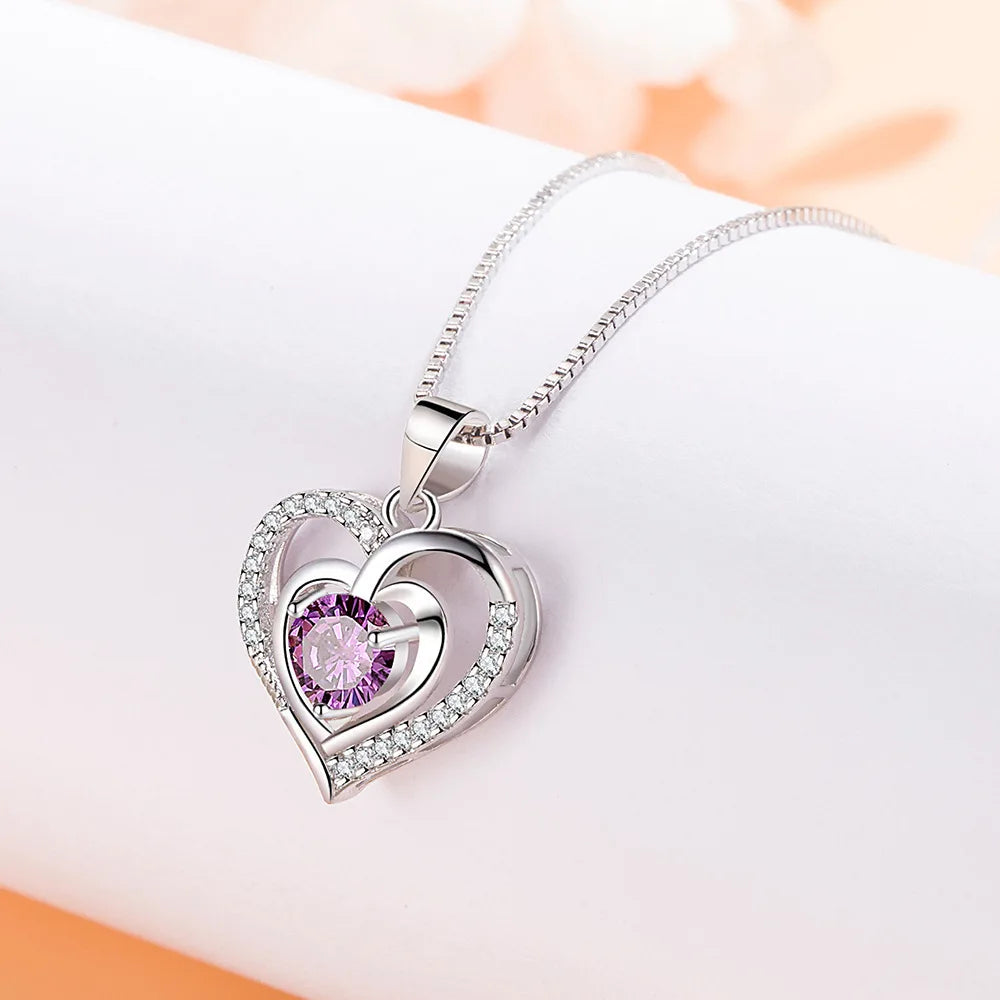 925 Sterling Silver 18k Gold Plated Necklace Single Sparkling Zircon Clavicle Chain additional angle