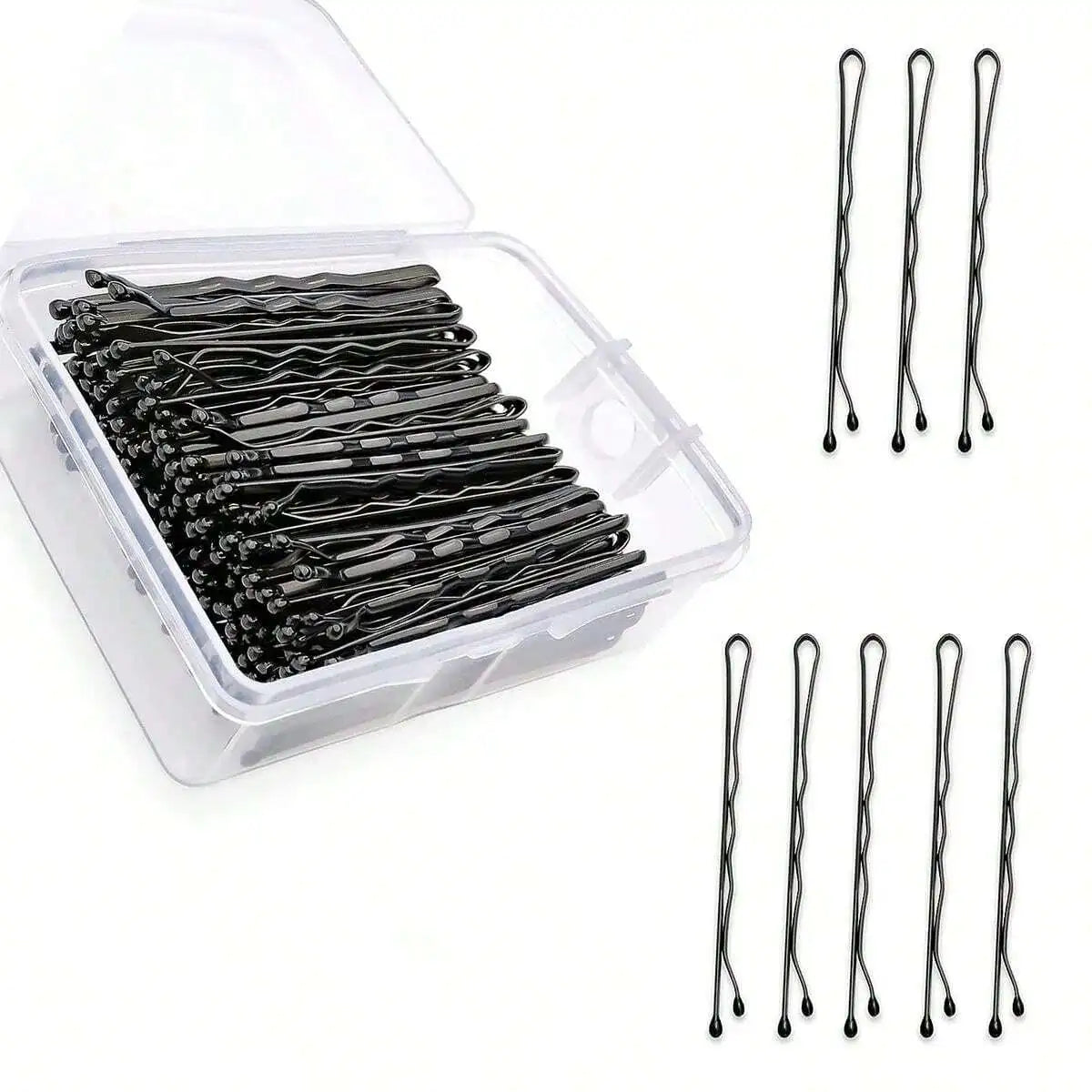 60/600pcs Black Hairpins for Women Hair Clip Lady Bobby Pins Invisible Wave Curly Bri alternate view
