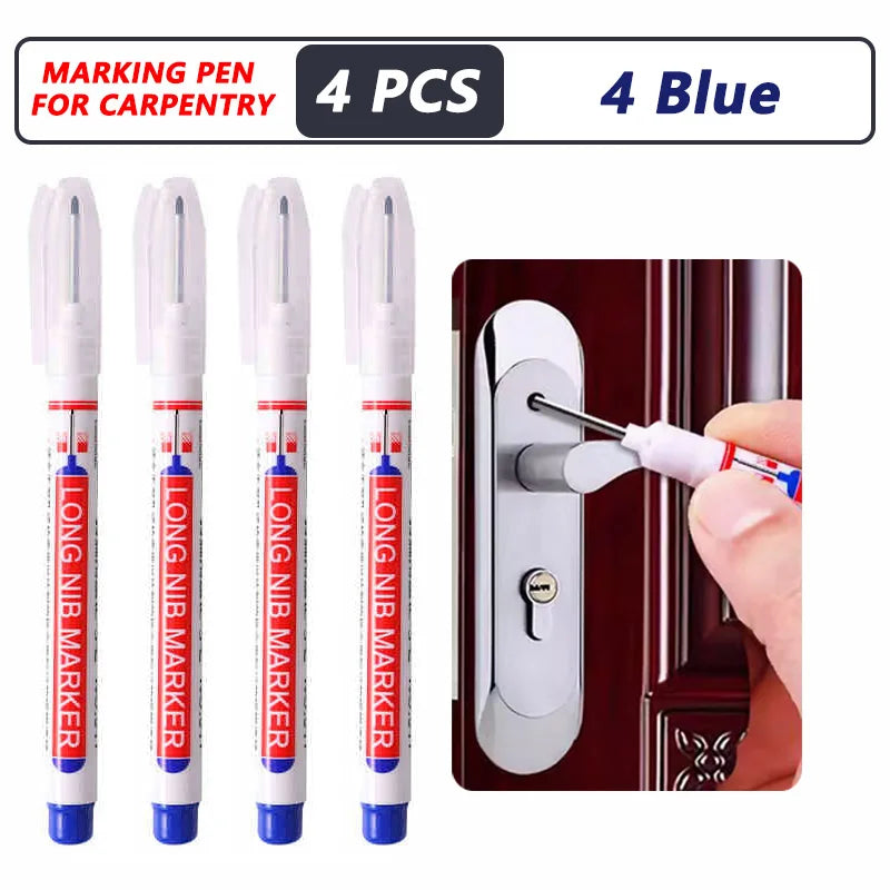 Deep Hole Long Nib Markers for Metal Wood Tile | 8-Pack Waterproof Marking Pens lifestyle view
