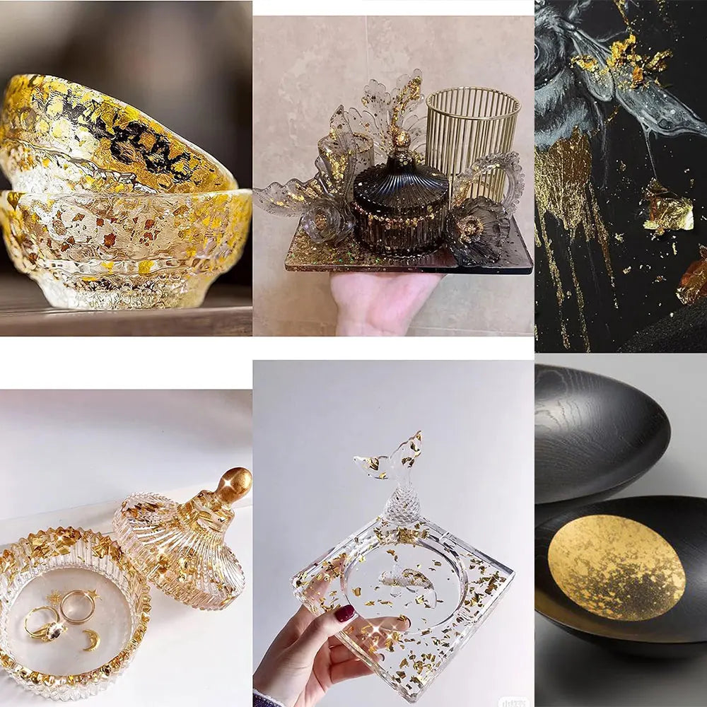 100-Piece Imitation Gold and Silver Foil Sheets for Gilding and Crafting | Metallic L lifestyle view