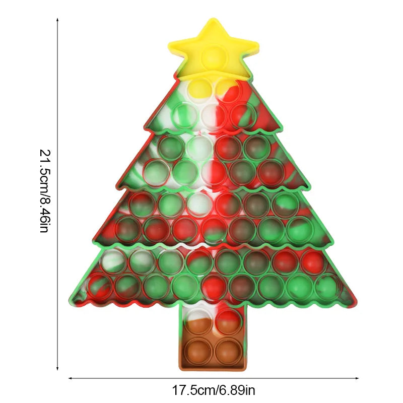 Santa Claus Xmas Tree Pop Fidget Toy Kids New Year Party Gift Favors Christmas Decora alternate view