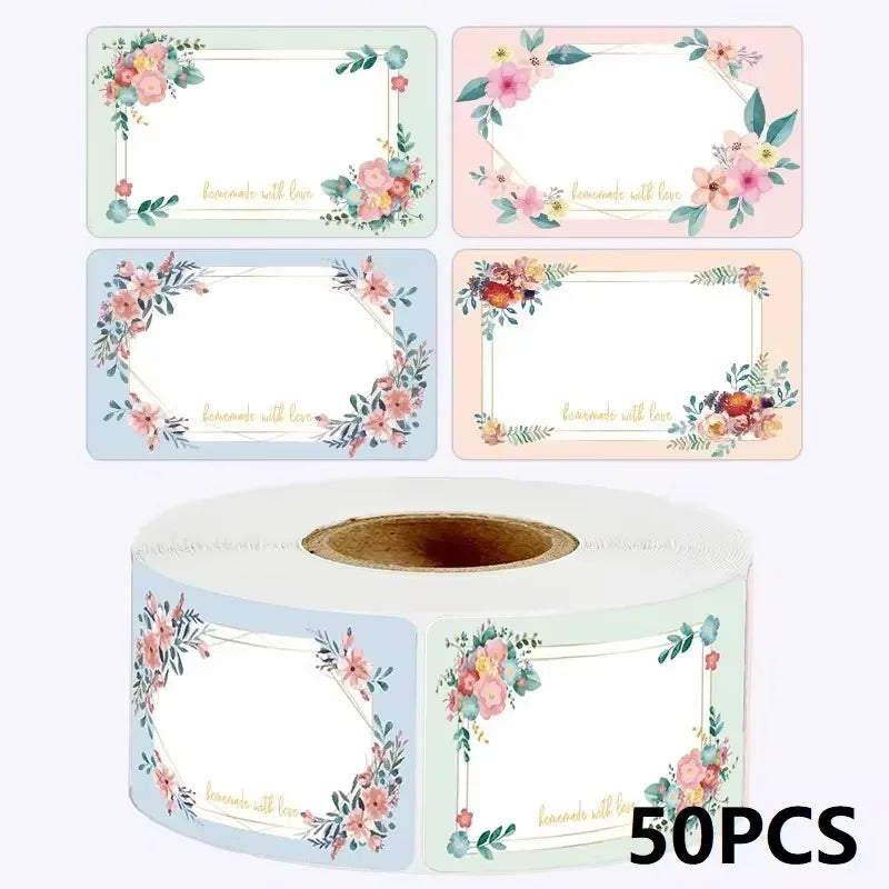 Sunflower Sticker Roll Pack | 50-250 Custom Name Labels for Home Organizing lifestyle view