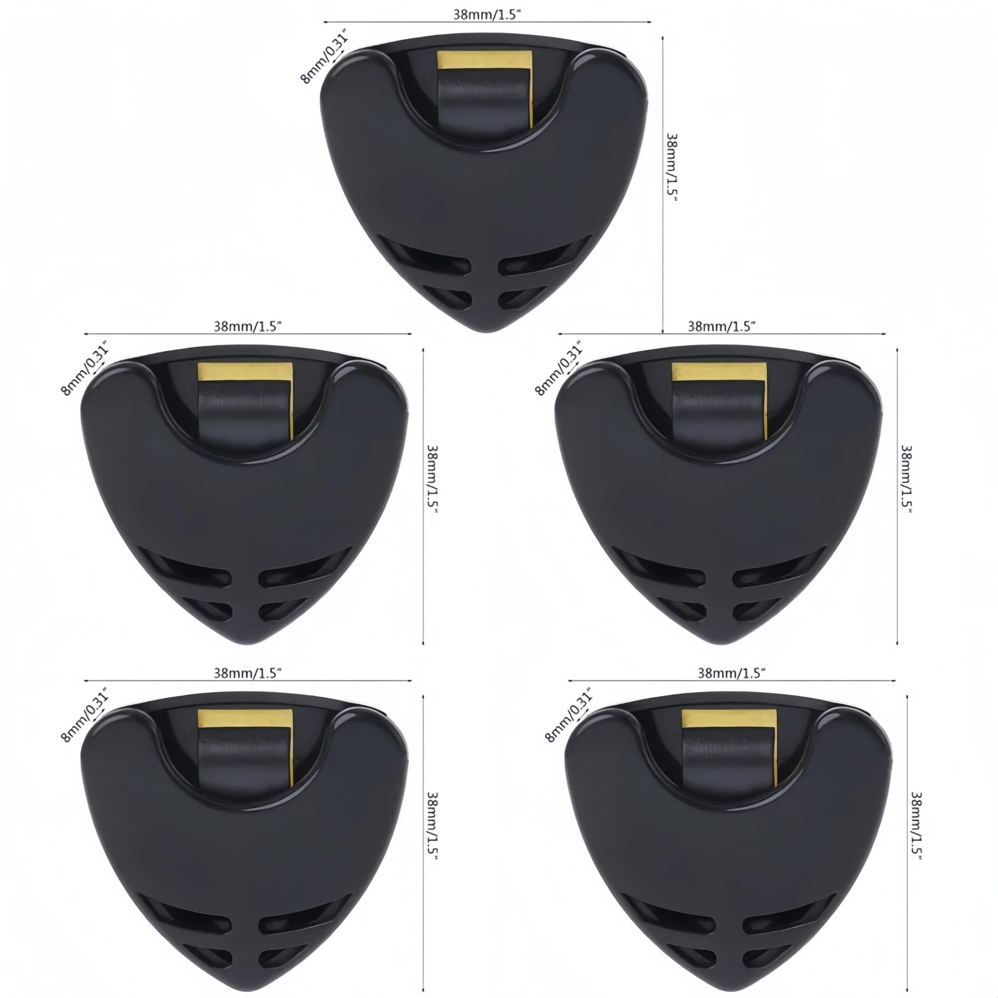 Miwayer 1/5/10Pcs Guitar Pick Holder Plastic Plectrum Case Mediator Quick Storage Self close-up view