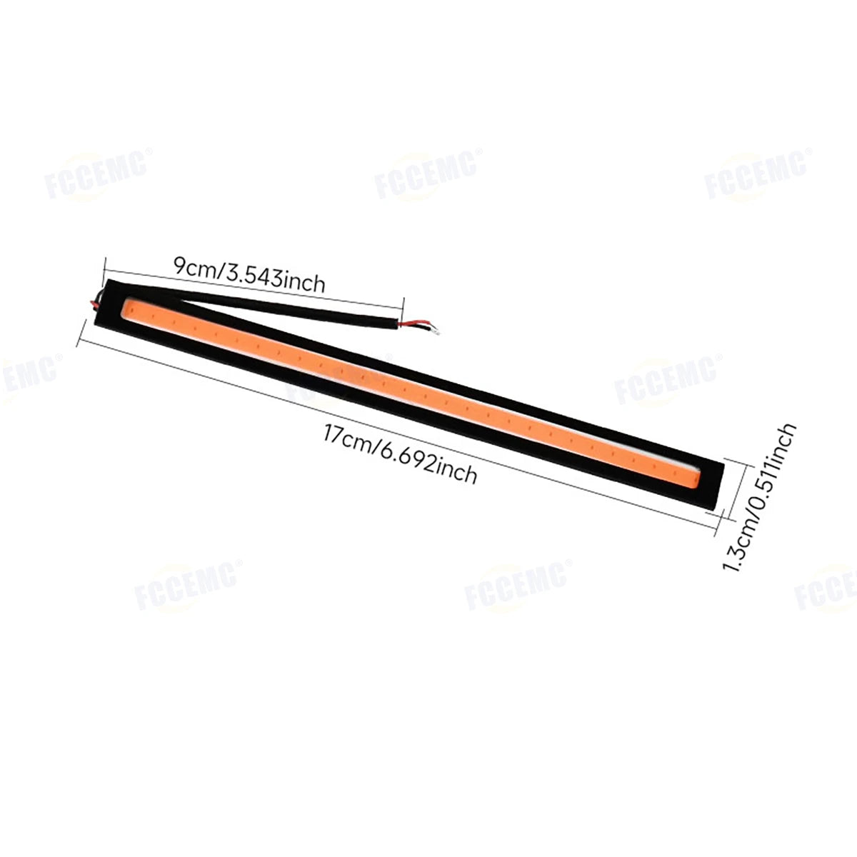 2pcs Ultra Thin LED Car COB Daytime Running Lights | Waterproof 12V Ambient Lamp Bar detail view