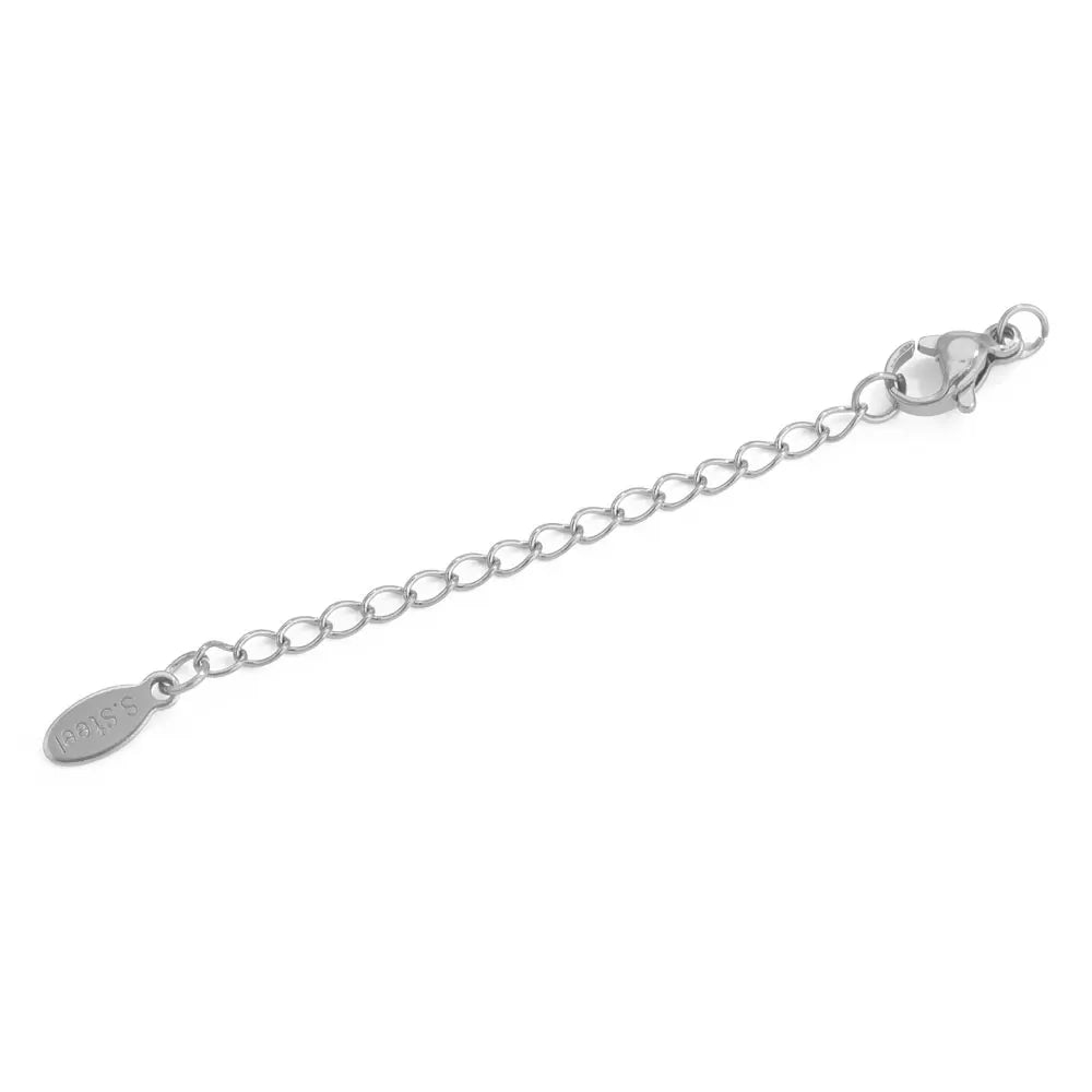 10pcs Stainless Steel Extension Extended Tail Chains With Lobster Clasps For Bracelet alternate view