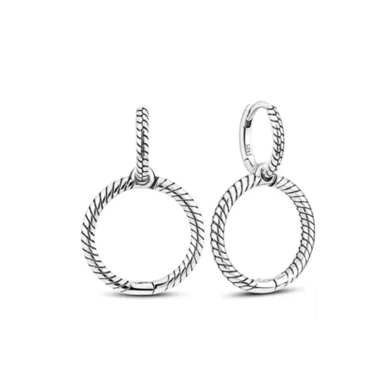925 Silver Heart Snowflake Moon Earrings | Fine Stud Earrings for Women close-up view