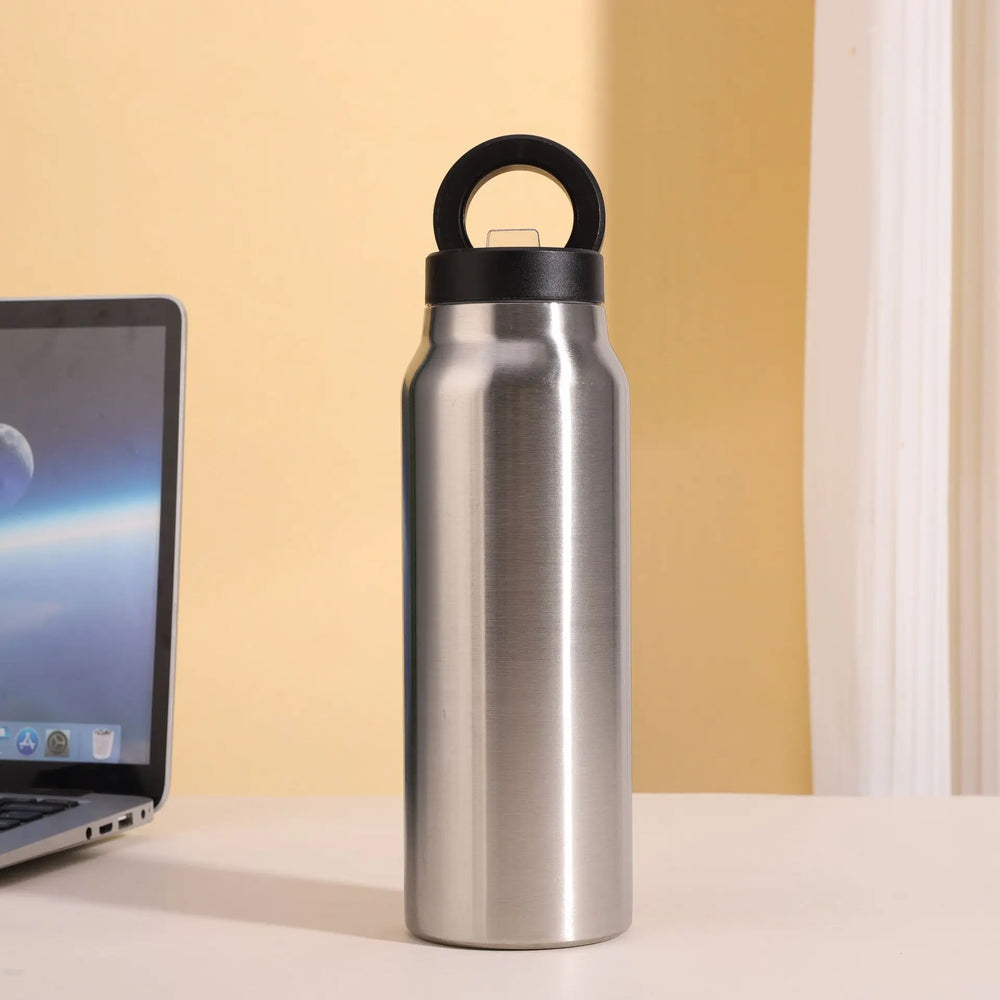 Painted Sports Thermos Steel Double Wall 24oz/700ml Water Vacuum Flask Water Bottle Ma close-up view