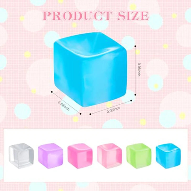 Square Ice Stress Ball | Soft Squishy Fidget Toy for ADHD and Autism Relief lifestyle view