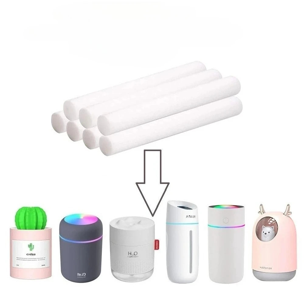 Filter Cotton Sticks for Humidifier | Replacement Wicks for USB Diffusers additional angle
