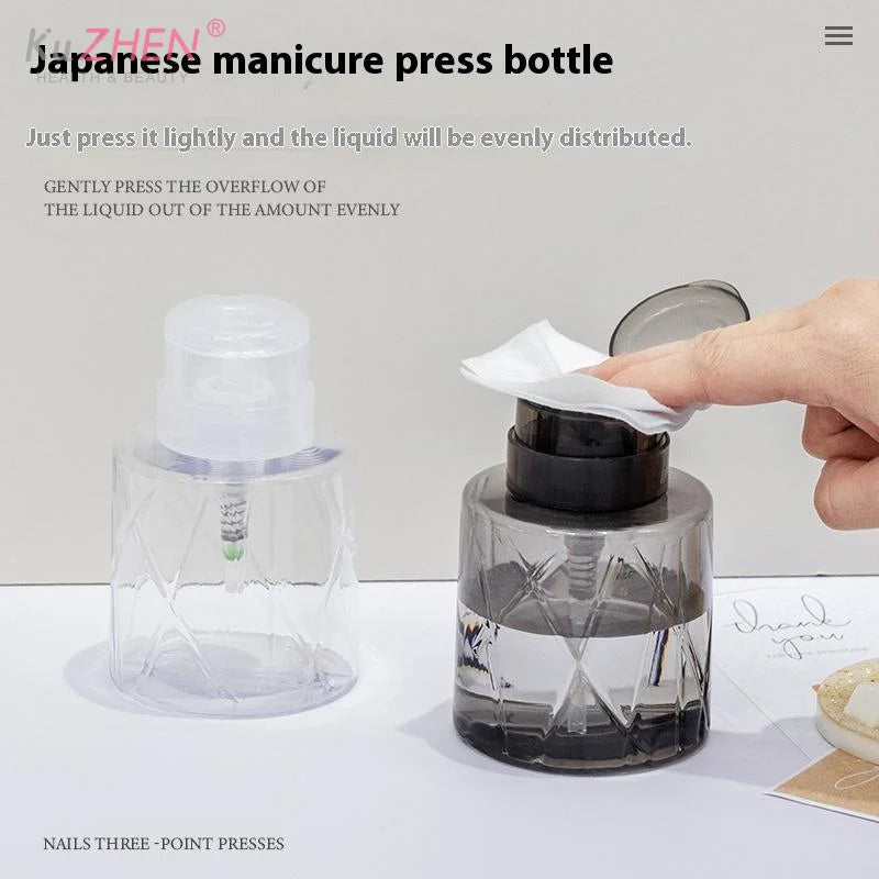 1PCS Refillable Lockable Empty Nail Polish Remover Pump Dispenser Nail Manicure Clean alternate view