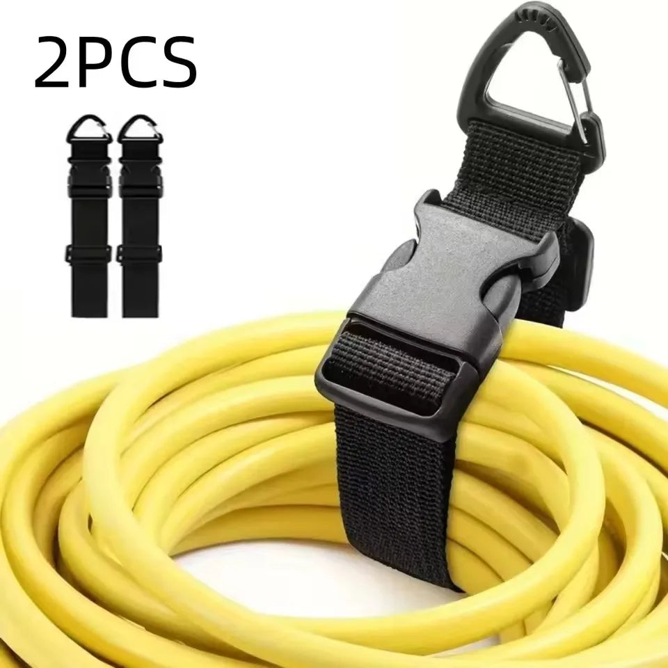 Storage Strap Heavy-Duty Hook and Loop Cord Carrying Strap, Hanger, and Organizer with Handle for Pool Hoses Garden Hoses Cables