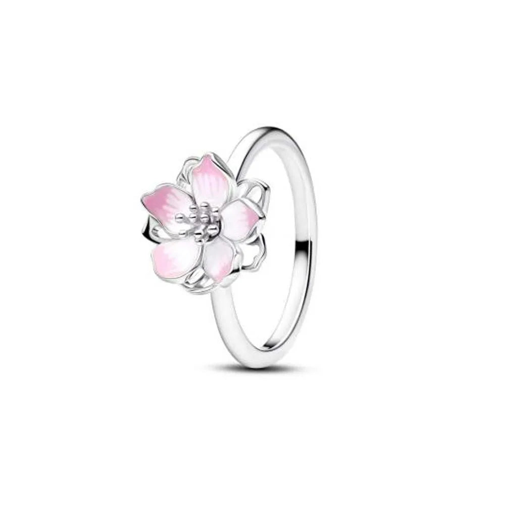 Hot Selling 925 Silver,Heart-shaped,Floral,Butterfly Ring,Size 6 7 8 9,Suitable for E alternate view