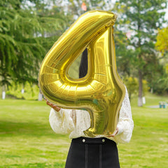 32 Inch Gold Foil Number Balloons | Birthday Party Decorations detail view