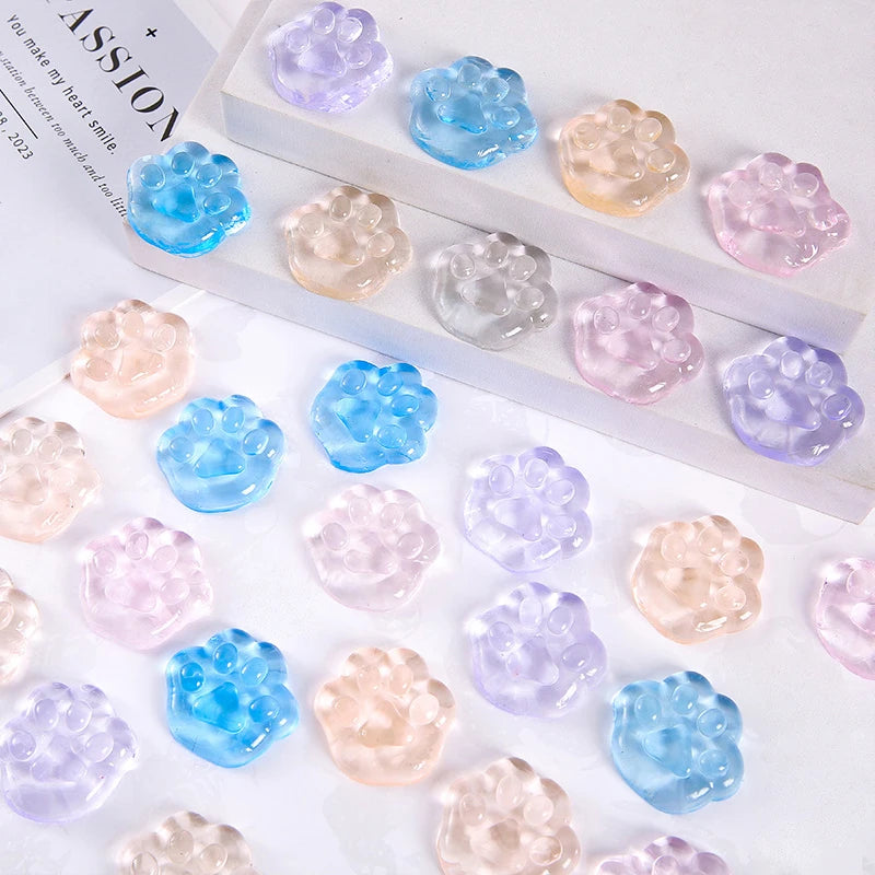 Kawaii Cat Paws Sticky Squeeze Toys Soft Realistic Quick Rebound Jelly Mini Cat Paws T close-up view