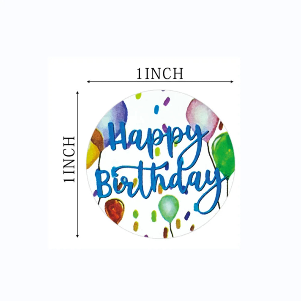 Happy Birthday Roll Stickers | Fun Party Decals for Cards and Gifts alternate view
