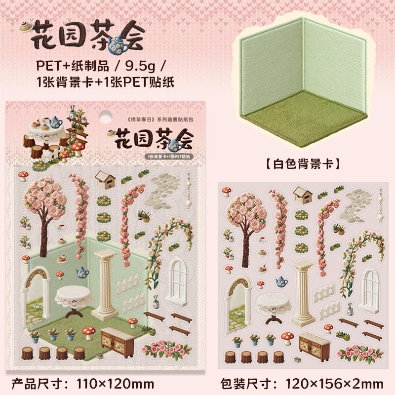 Journal GO Creative 3D Scenes Cartoon Landscape Stickers Spring diy Sticker for Gift alternate view