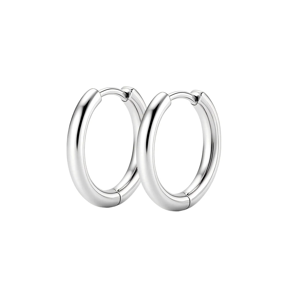 6/8/10/12/14/16mm Stainless Steel Huggie Hoop Earrings For Women Stackable Gold Color Es detail view