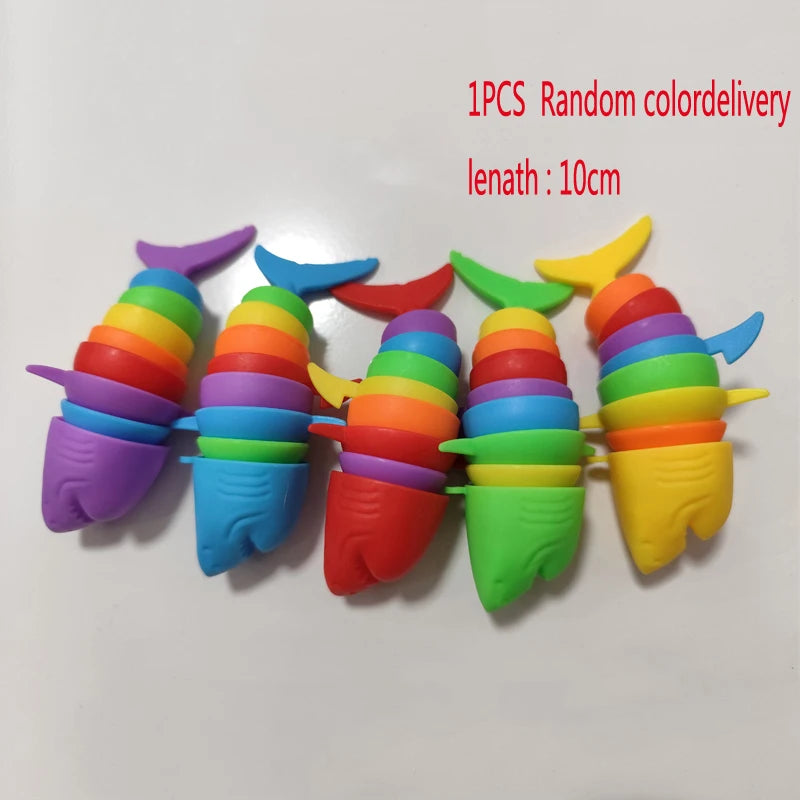 3D Articulated Shark Stress Reliever Hand Toy | Sensory Fidget Toy for Adults and Kids detail view