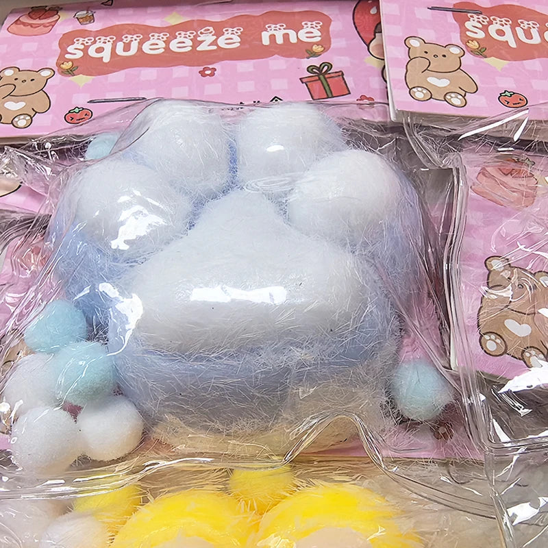 Squeeze Cat Paw Toys Cute Soft Abreact Relief Relax Toys Sticky Decompressing Pinching C detail view