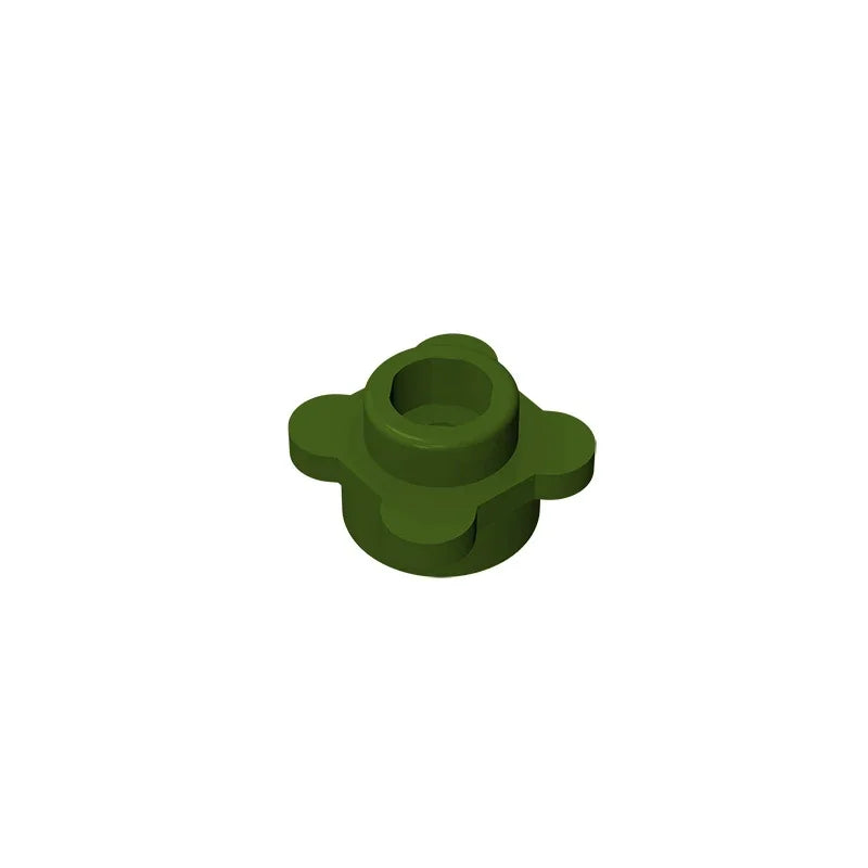 Gobricks GDS-839 Plate Round 1x1 with Flower Edge | Compatible with Lego 33291 28573 close-up view