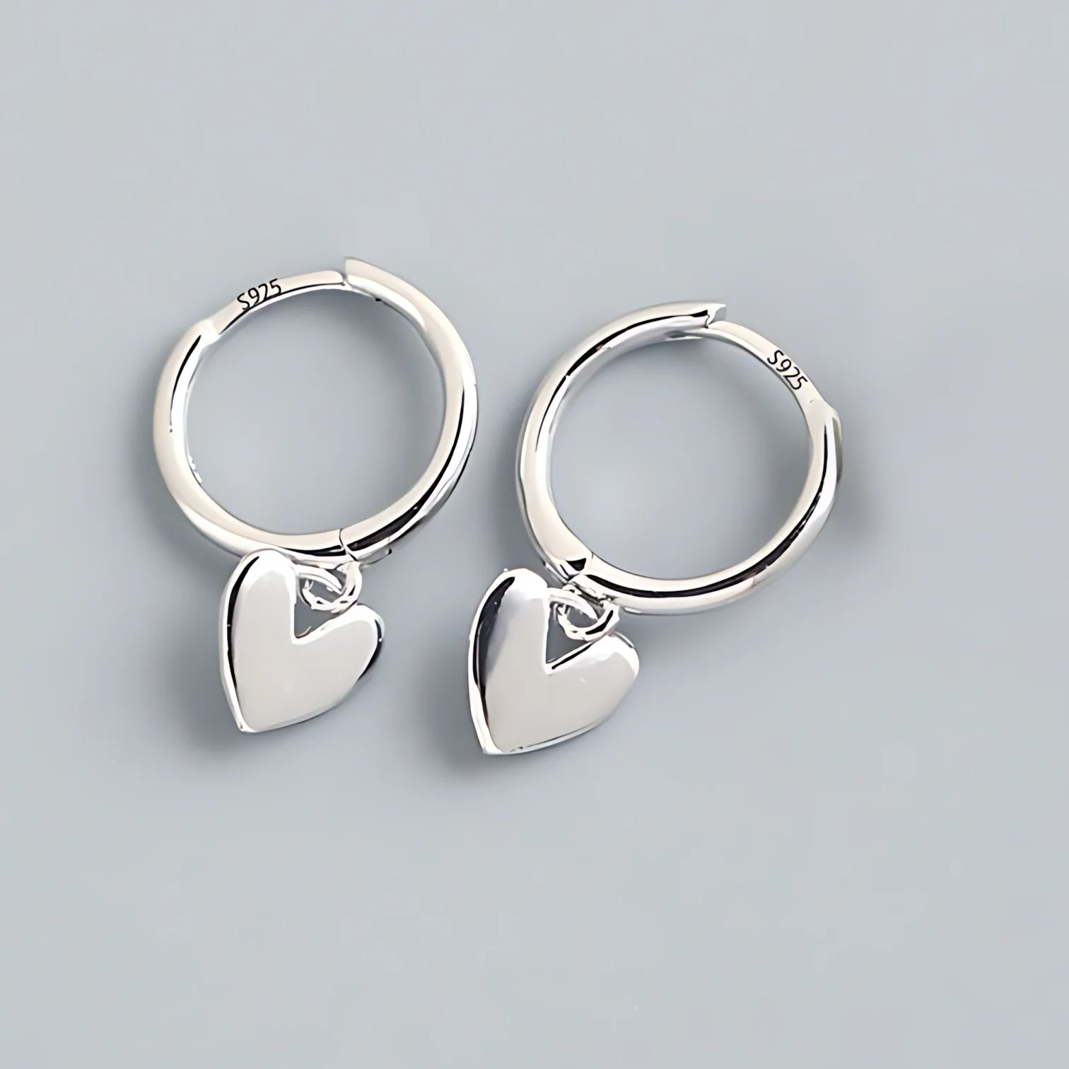 PANJBJ925 Sterling Silver Frosting Hoop Earrings For Women Texture Geometry Design additional angle