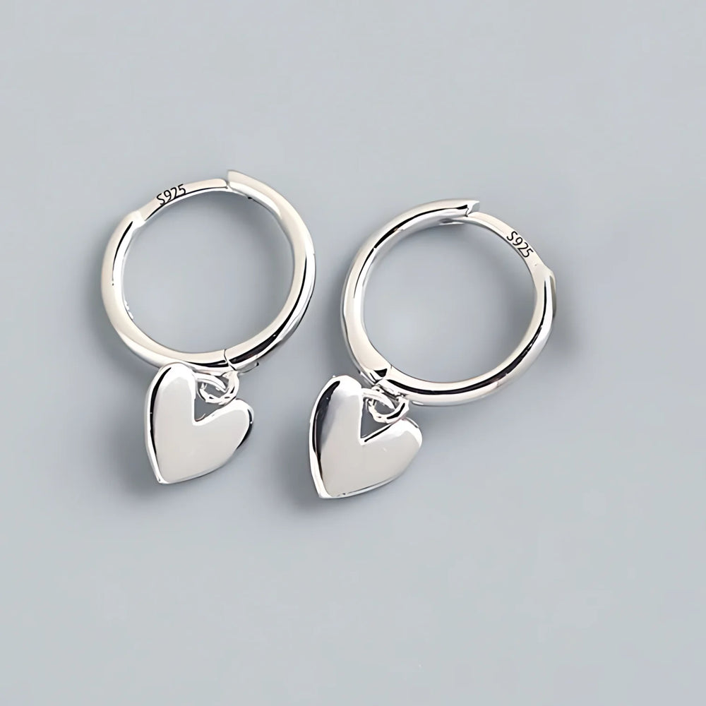 PANJBJ925 Sterling Silver Frosting Hoop Earrings For Women Texture Geometry Design additional angle
