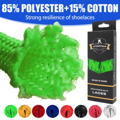 UICE Ice Hockey Shoelaces Box-Packed Ice Hockey Skate Laces 84/96/108/120in Dual Layer close-up view