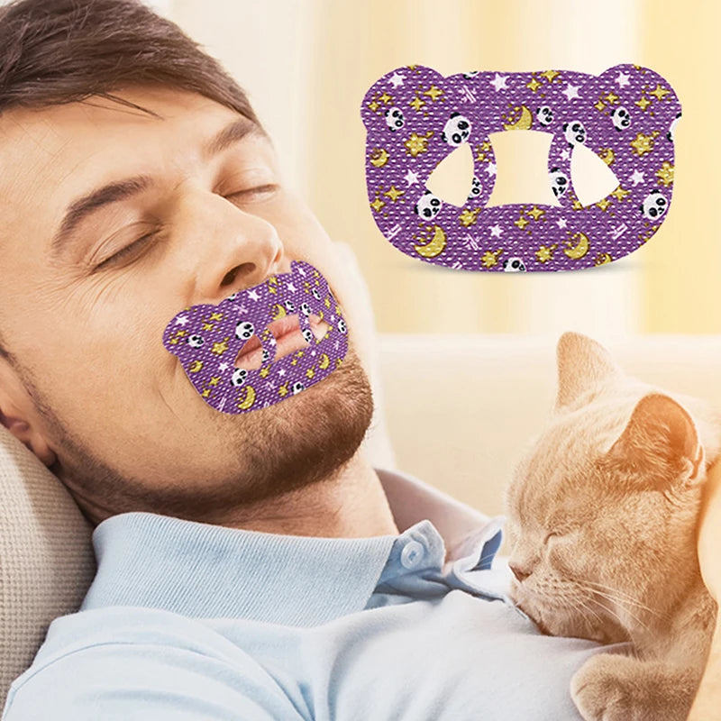 Cartoon Bear O-Shaped Mouth Tape for Kids | Anti-Snoring Sleep Aid detail view
