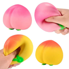 Soft Peach Fruit Squishy Toy | Slow Rising Stress Relief for Kids and Adults alternate view