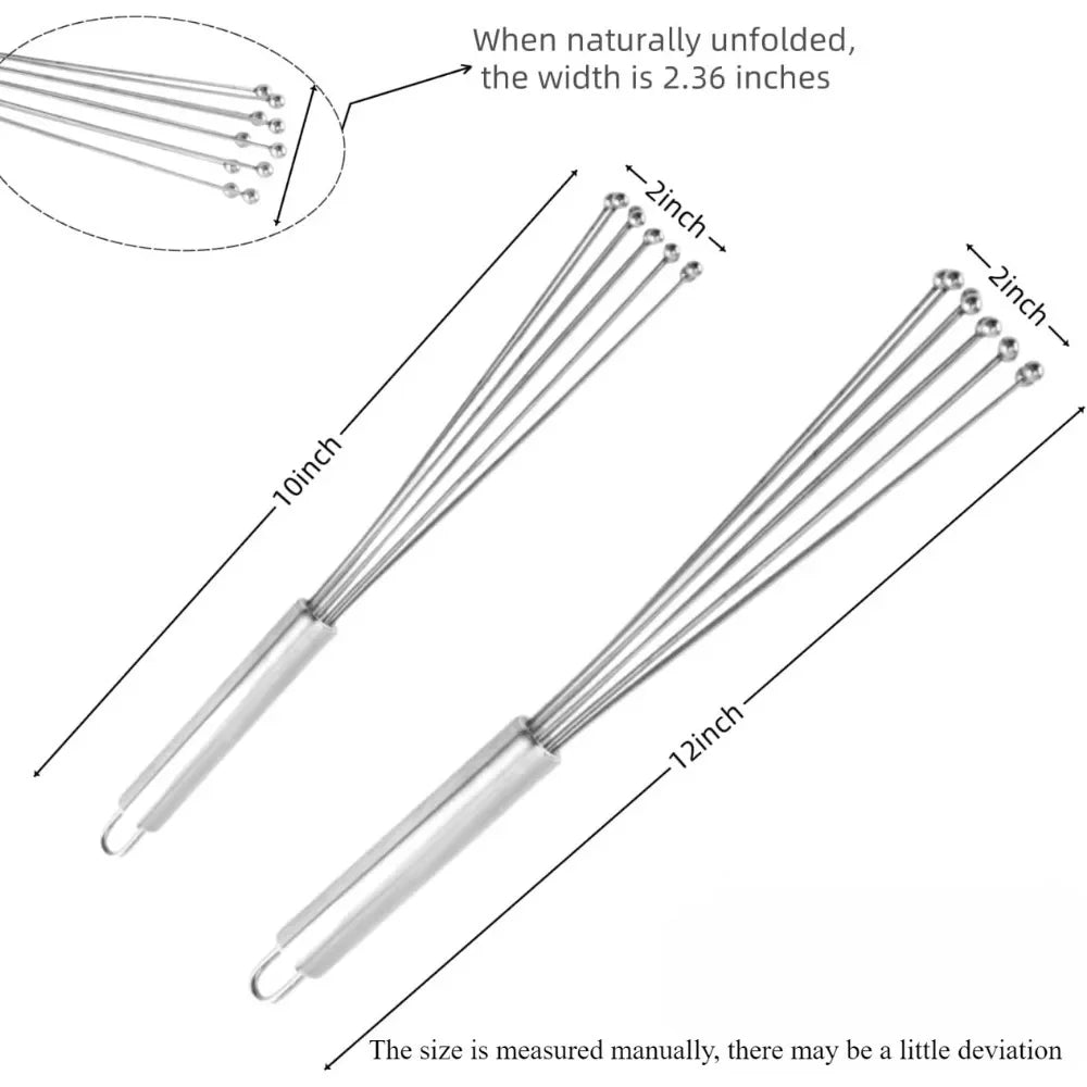 10/12 Inch Manual Egg Beater | Stainless Steel Ball Mixer for Cooking lifestyle view
