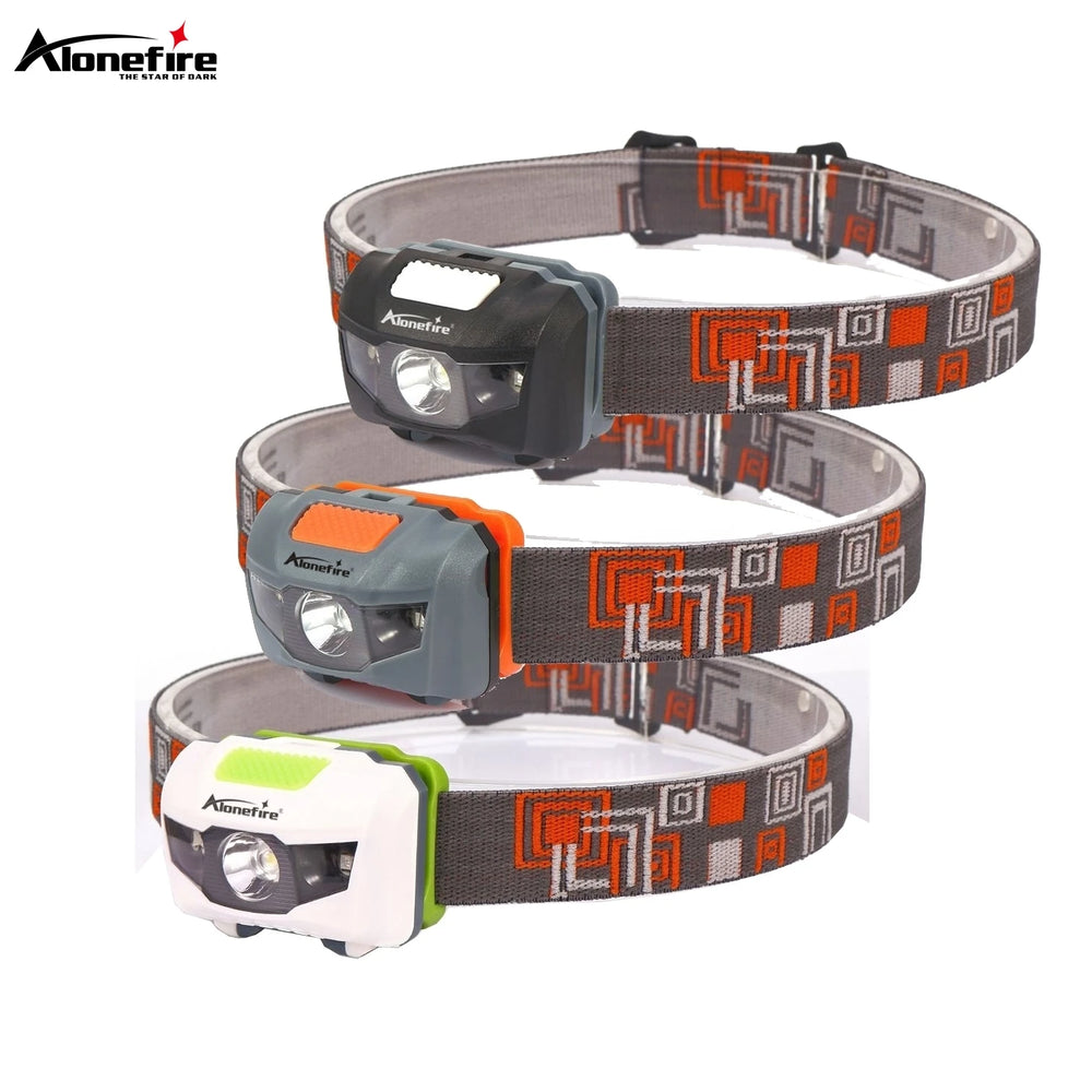 3W White Red Strobe Light LED Headlamp | Lightweight Portable Headlamp for Outdoor Hiking, Camping,