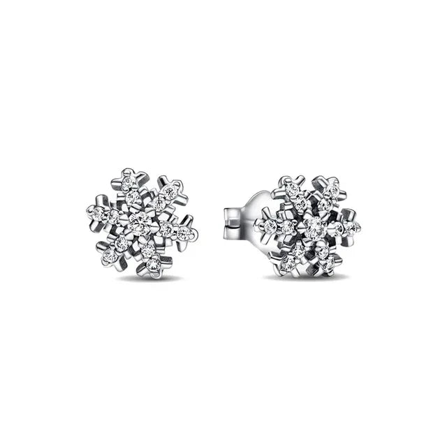 Hot Sell Double Hoop Snowflake Ginkgo Fit Original Charms Diy Fine Jewelry Gift For W alternate view