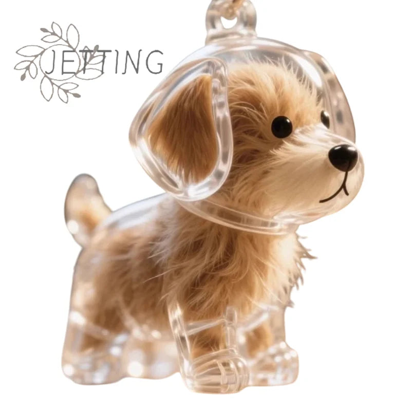Hot Clear Puppy Hair Memorial Keepsake Capsule Pet's Dog Fur Container DIY Pendant Ke lifestyle view