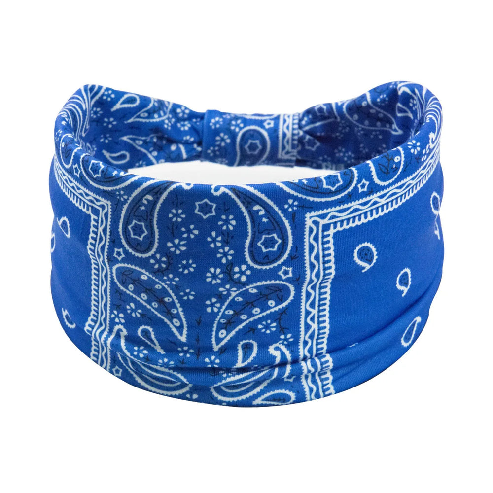 Bohemian Soft Twist Knotted Wide Edge Headband Women Sports Soft Yoga Turban Bandana Hea detail view