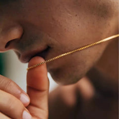 925 Sterling Silver Gold Plated Necklace | 1mm Box Chain Fine Jewelry for Women alternate view