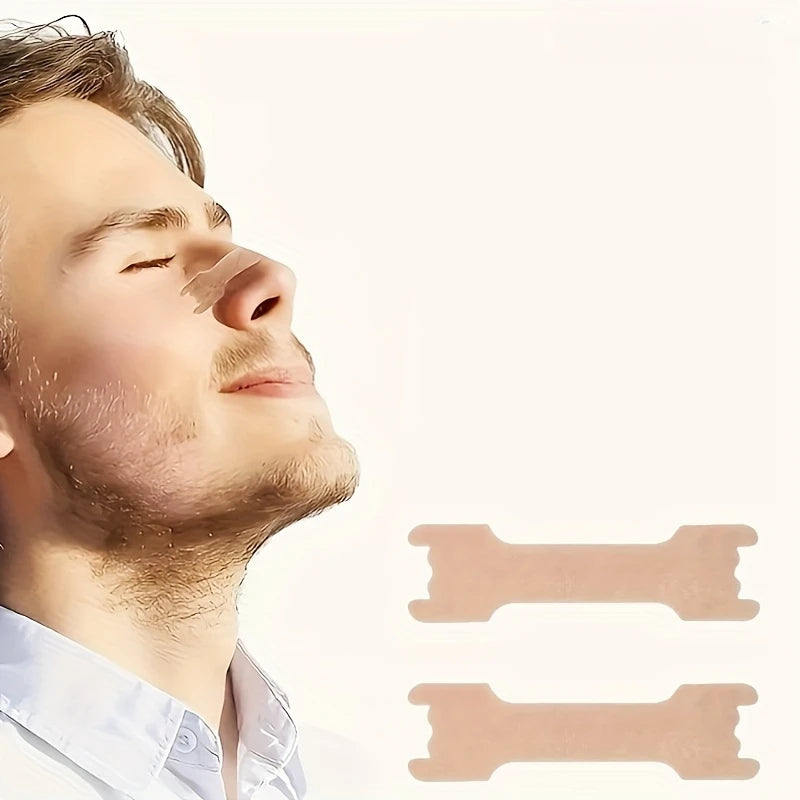 Anti-Snoring Nasal Strips 100 Pack | Breathable Adhesive Nose Strips for Snoring Relie close-up view